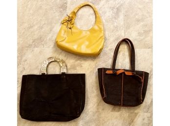 Paolo Masi Italy Leather Handbag And Two Vintage Bags