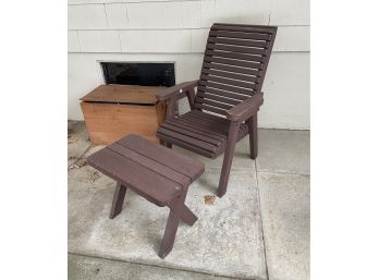 Redwood Armchair And Footrest