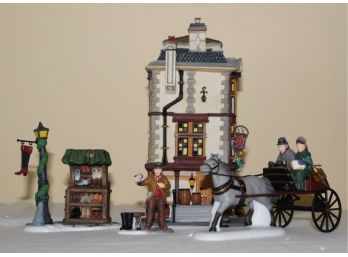 Department 56, Dickens Village Series, Cobblers Corner, Red Christmas Sully &  Red Lion Pub