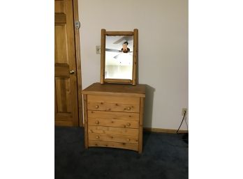 Log Chest Of Drawers With Mirror #1