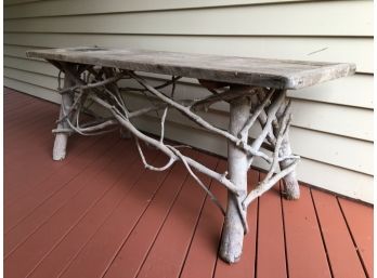 Hand-Crafted Twig Coffee Table/Bench