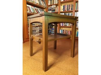 Oak Mission Tile Top Side Table By Stickley