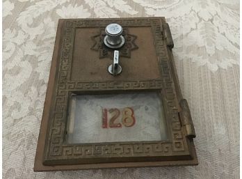 Vintage Post Office Mailbox Cover With Working Combination Lock