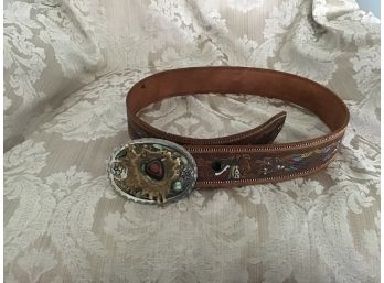 Hand Tooled Southwestern Leather Belt