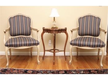 Pair Of Century Upholstered Arm Chairs