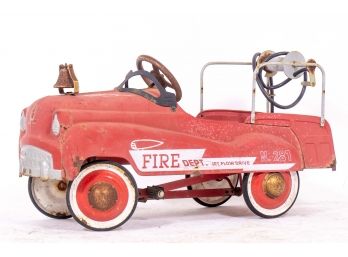 Vintage Tin Child's Fire Engine Toy