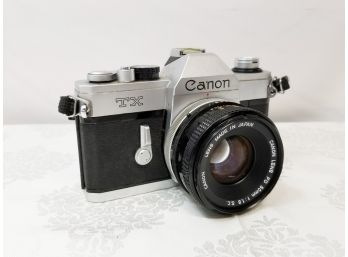 Vintage Canon TX Film Camera With 50mm Canon Lens 1:1.18