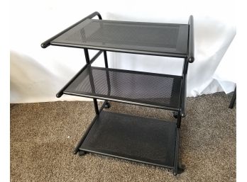 2-Tier Rolling Metal Computer Cart Stand