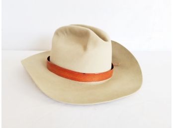 Miller Brothers Beige Suede Western Cowboy Hat Size 7 1/4