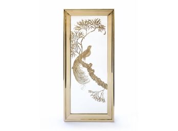 Tall Gold Pheasant Mirror