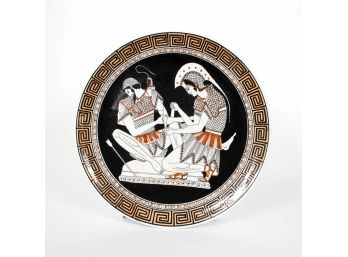 Vintage Handmade Souvenir Ceramic Plate From Greece