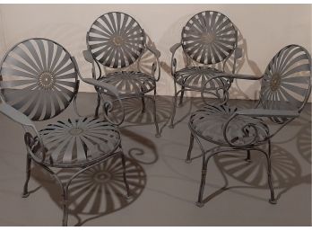 FOR YOU PATIO Or DECK - FOUR DECORATIVE METAL CHAIRS - EXCELLENT!