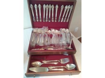 International Silverplate Flatware Service For 12 With Serving Pieces.