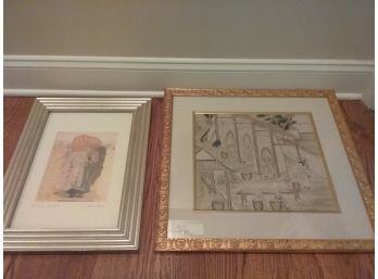 TWO VERY INTERESTING WORKS OF ART - Asian Themes.