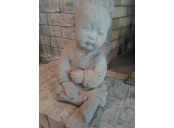 DARLING CEMENT CHINESE/ASIAN BABY / CHILD  STATUE - For The Garden