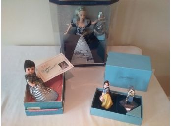 THREE DOLLS, NEW IN BOX - Millennium Barbie, Madame Alexander Delilah, Snow White W/Timex Watch