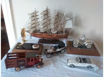 LARGE LOT Of Decorative CARS And SHIPS - Take A Look!