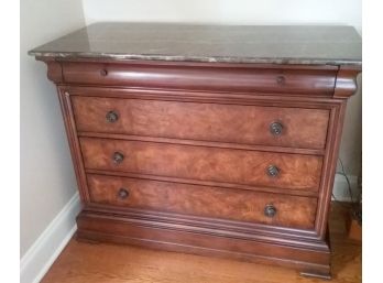 Elegant Traditional ETHAN ALLEN MARBLE TOP DRESSER - ONE OF TWO IN THIS SALE