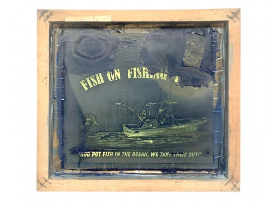 Silk Screen Framed With Art - Fisherman T-shirt