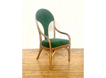 Bamboo Accent Chair With High Back
