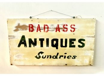 Antique Store Sign Wood - 2 Sided