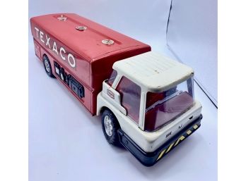 Vintage Toy Red Truck  - Texaco - Missing Wheel