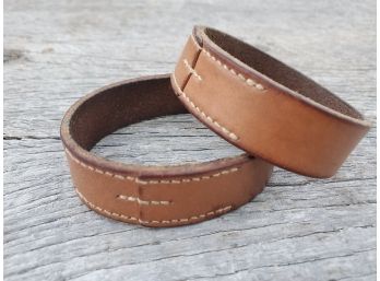 Set Of (2) Leather Cuffs