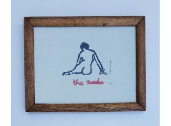 Signed Hugo Guinness Print 'the  Nude'