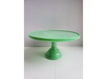 Jadeite-style Glass Pedestal Cake Stand - Collectible! 'Martha By Mail'