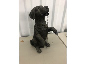 Vintage 1970s-80s Cast Metal Begging To Go Outside Puppy Dog