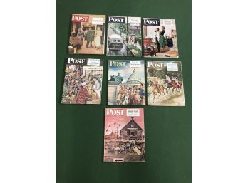Lot Of 7 Vintage 'THE SATURDAY EVENING POST' August-December 1948 In Very Good Condition Full Magazines