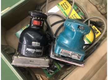 Vintage Pair Of Sanders Porter Cable And Makita Working
