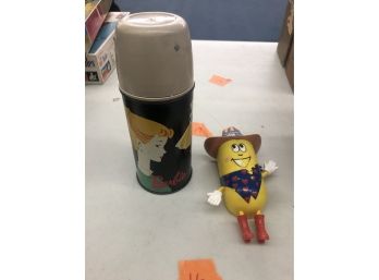 VINTAGE Lot 1962 BARBIE 10 OZ. HOLTEMP THERMOS IN VERY GOOD CONDITION & Twinkie The Kid Container