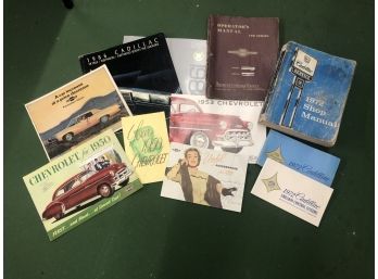 Lot Of Vintage 1950s-80s Automotive Brochures - 1950, 1953, 1960s, 70s & 80s GM