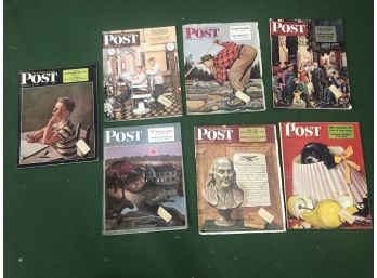 Lot Of 7 Vintage 'THE SATURDAY EVENING POST' January/February 1946 In Very Good Condition Full Magazines