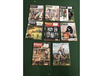 Lot Of 8 Vintage 'THE SATURDAY EVENING POST' July-December 1949 In Very Good Condition Full Magazines