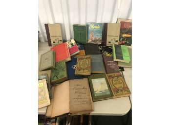 Vintage Lot Of Books Including An 1861 Bible - Tom Swift - Heidi And Much More