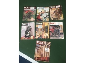 Lot Of 7 Vintage 'THE SATURDAY EVENING POST' September/October 1947 In Very Good Condition Full Magazines