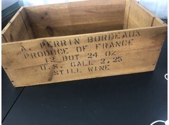 Vintage Wooden Wine Crate In Very Nice Condition