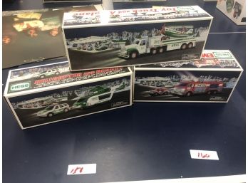 Vintage HESS Truck & Airplane  - Truck & Helicopter - Emergency Truck In Original Boxes
