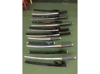Huge Lot Of 24' &  40' - 440 Stainless Steel Katana Samurai Swords Most With Sheaths