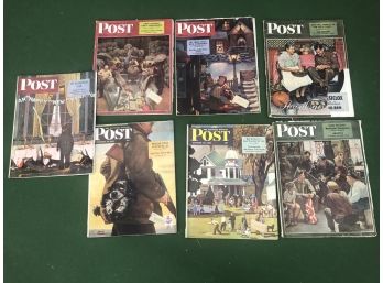 Lot Of 7 Vintage 'THE SATURDAY EVENING POST' 1945 In Very Good Condition Full Magazines