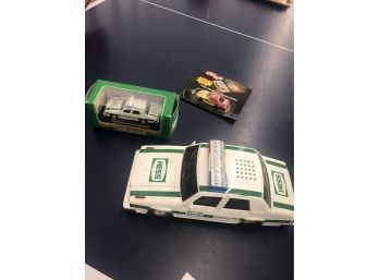 Vintage HESS  Police Car And 2 Small Vehicles In Original Boxes