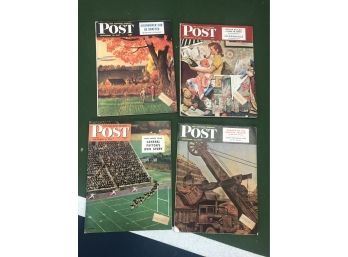 Lot Of 4 Vintage 'THE SATURDAY EVENING POST' November 1947 In Very Good Condition Full Magazines