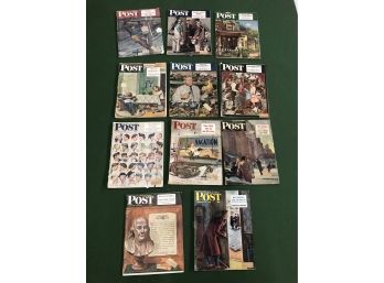 Lot Of 10 Vintage 'THE SATURDAY EVENING POST' January-May 1948 In Very Good Condition Full Magazines