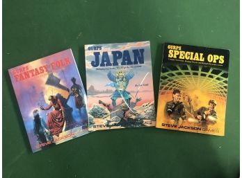 LOT Of 3 Gurps Books 1st Editions - Japan - Special Ops - Fantasy Folk