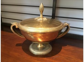 Vintage Brass Compote  With Lid  Made By Decorative Craft