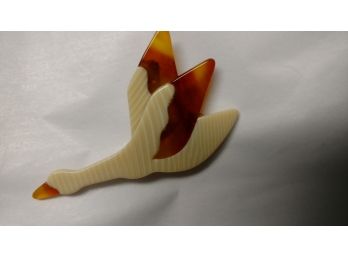 Celluloid Goose Pin Made In France