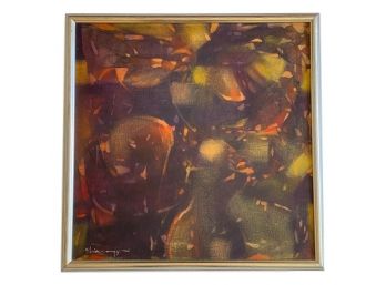 Miguel Luciano Signed Abstract Oil On Canvas