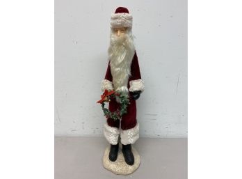 Creative Co-op Paper Pulp Santa With Wreath